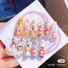 Tomoni Decal Nails Collaboration with Aira 5D Japanese Nail Sticker Puppet Doll Nail Accessories Wholesale