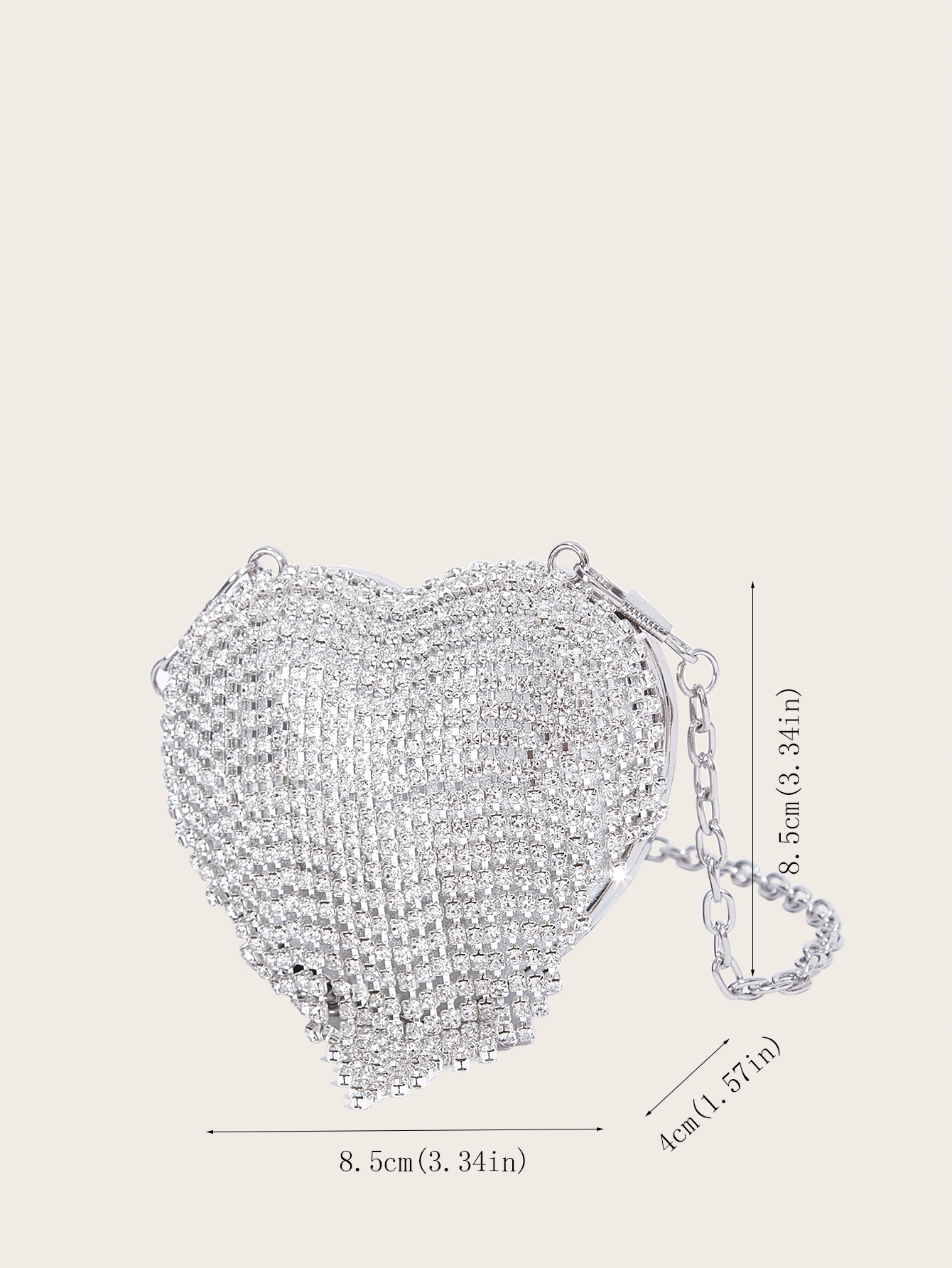 Mini Abendtasche Mit Herz-kette Für Damen_voghion.com