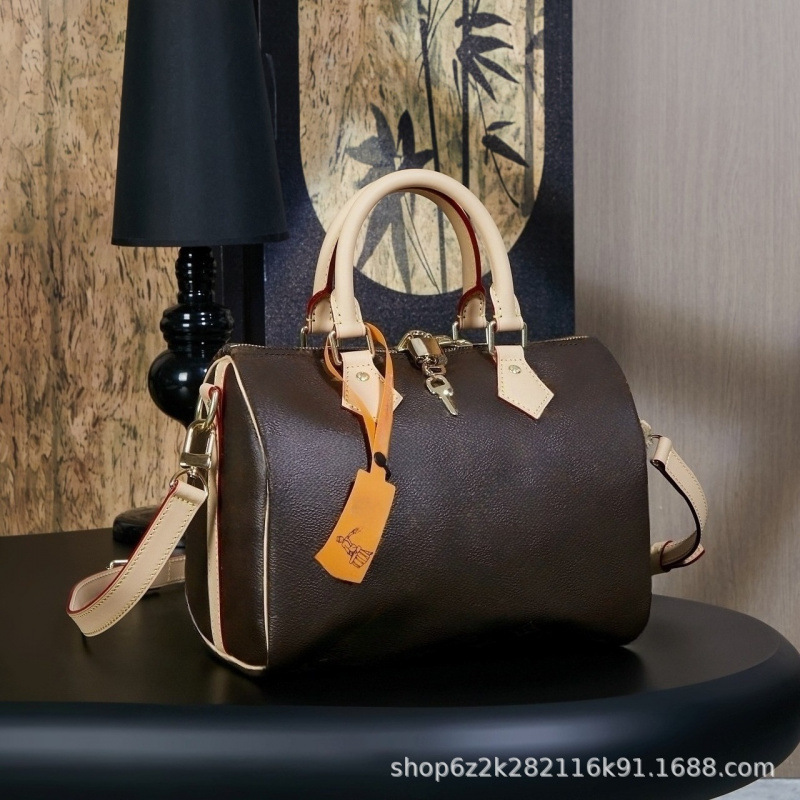 M&Lv Lv Classic Monogram Speedy25 Pillow Bag Women's Fashionable Commuter Shoulder Crossbody Bag