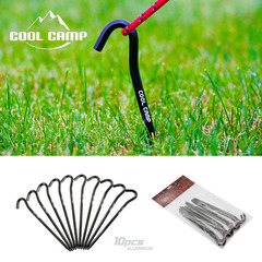 Ultra-light portable aluminum tent stakes, 7-word ground stakes, canopy ground sheet fixing stakes, windproof rope camping stakes, camping accessories