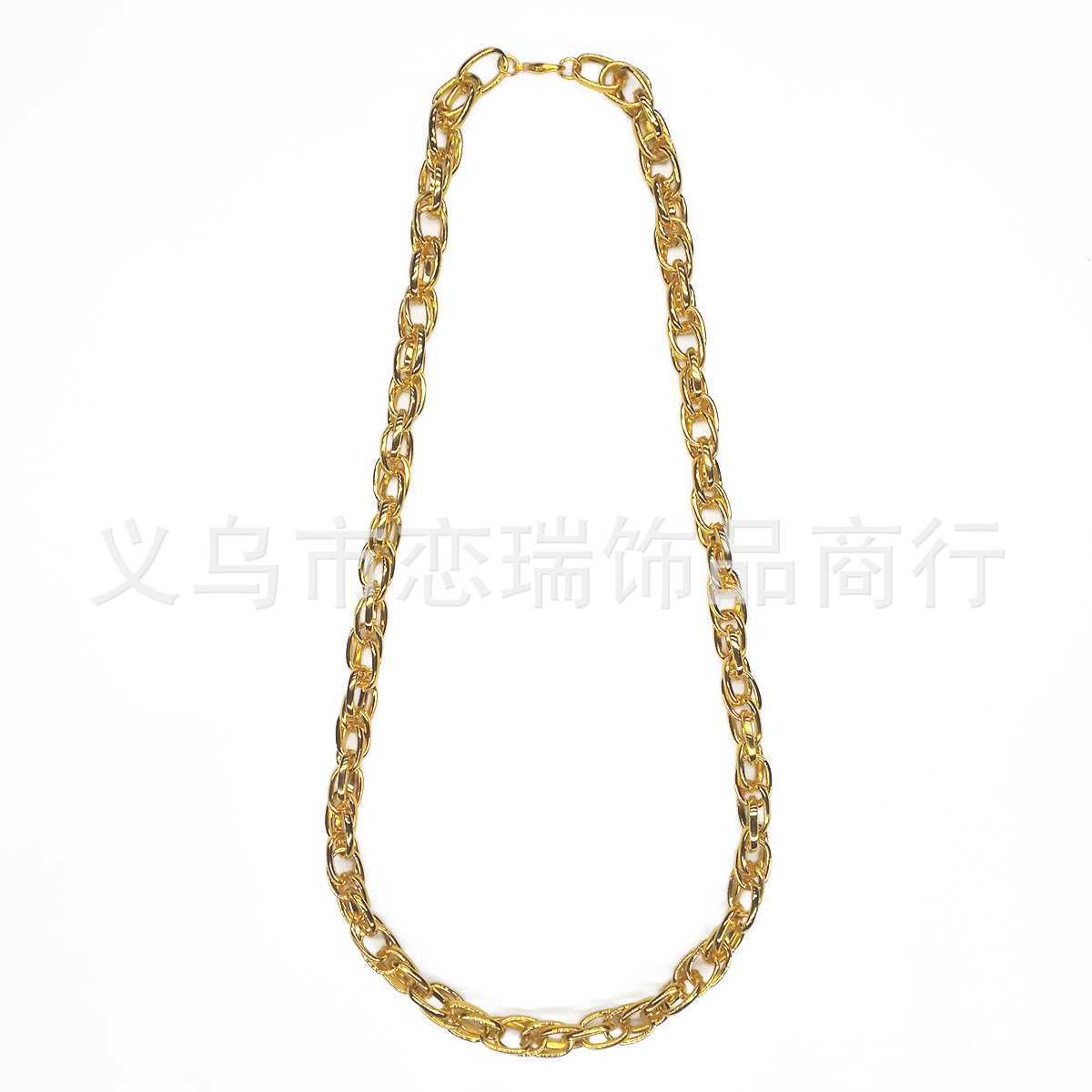 Hip-Hop collar de oro pulsera negro pescador sombrero explosivo gafas marco anillo de dólar vestido de baile conjunto