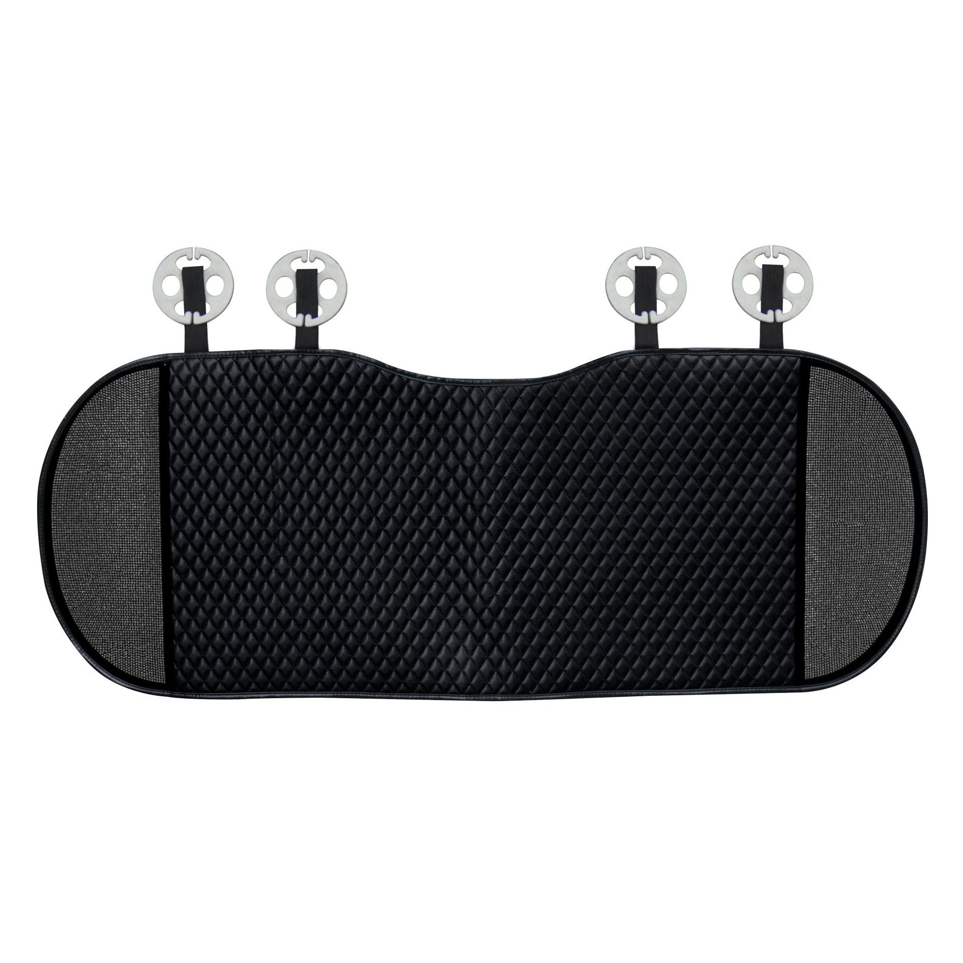 Universal Car Seat — Universal Seat cushion, seat cover - black-diamond-leather-single-rear-seat