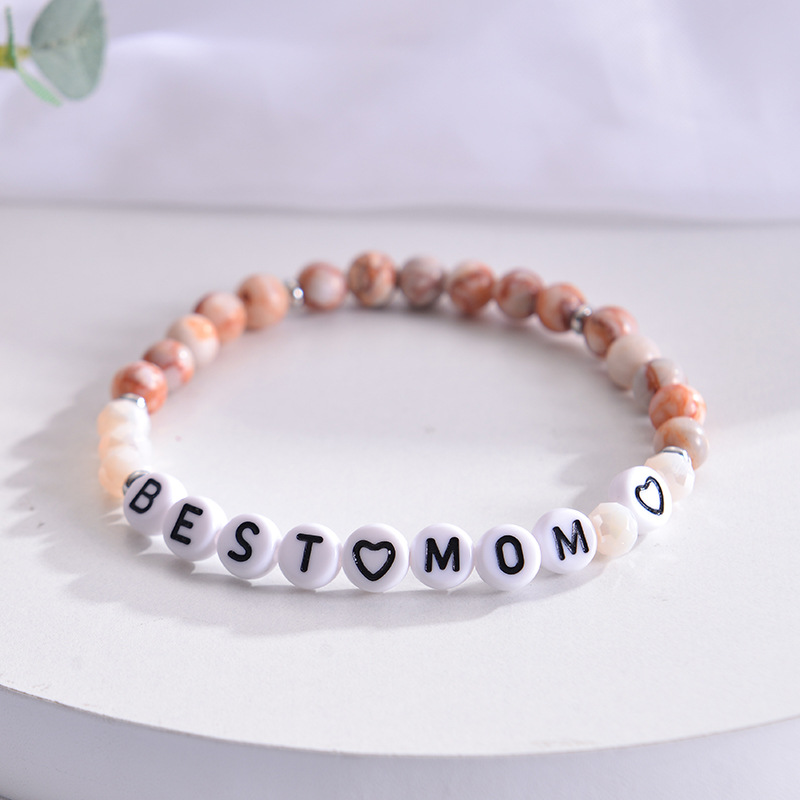 Fashion Letter natural stone Beaded Bracelets