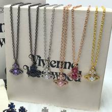 西太后蕾丝锆石项链女气质轻奢高级感百搭个性时尚锁骨链一件代发