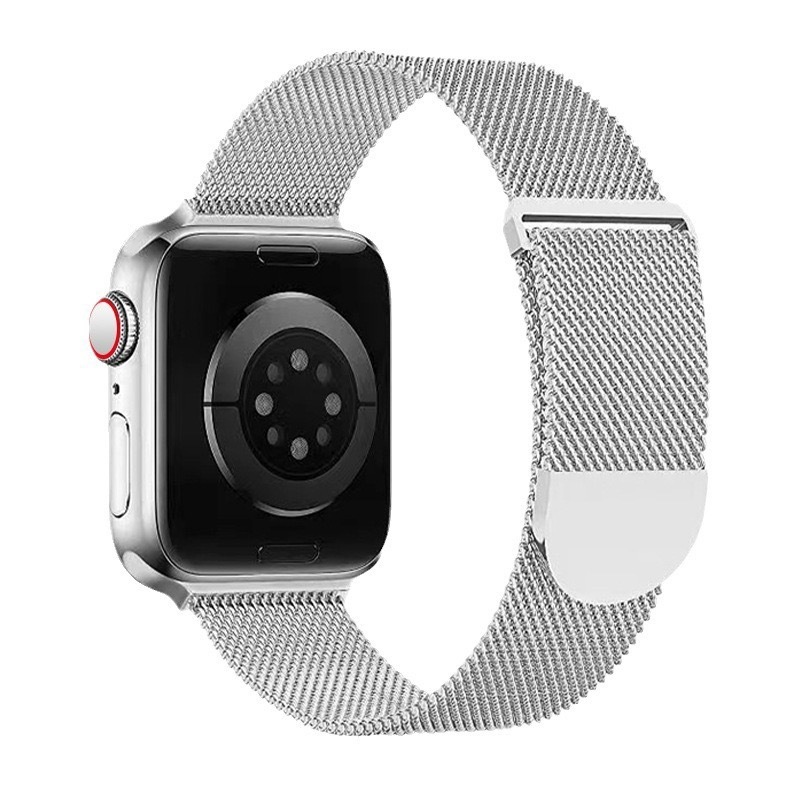 Applewatch ダブルセクションミラネーゼストラップ金属半円磁気 Apple Watch ストラップ新しいスタイルに適しています|undefined