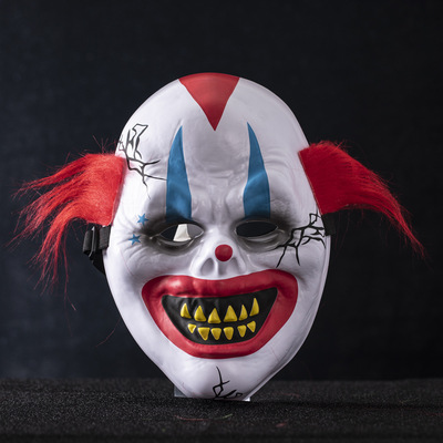 新颖万圣节红毛joaker小丑成人全脸面具装扮搞笑恐怖喜剧面具