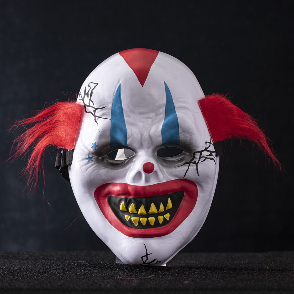 新颖万圣节红毛joaker小丑成人全脸面具装扮搞笑恐怖喜剧面具