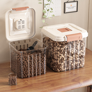 Cat Food Storage Bucket Dog Food Sealed Bucket Cat Pet Moisture-proof Food Storage Bucket Household Snack Frozen Storage Box Dry Food