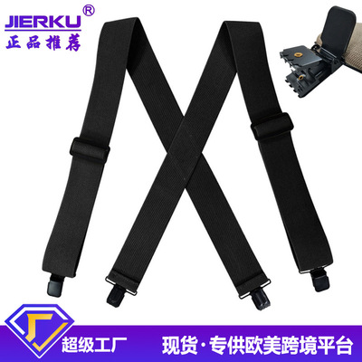 Cross border Source of goods Elastic force adult Man 4 straps 5CM Widen Clamp Suspenders goods in stock