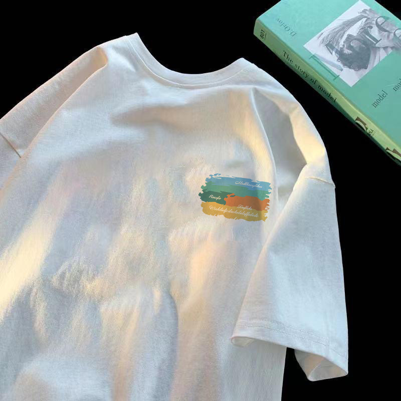 Ice silk short sleeve white small color