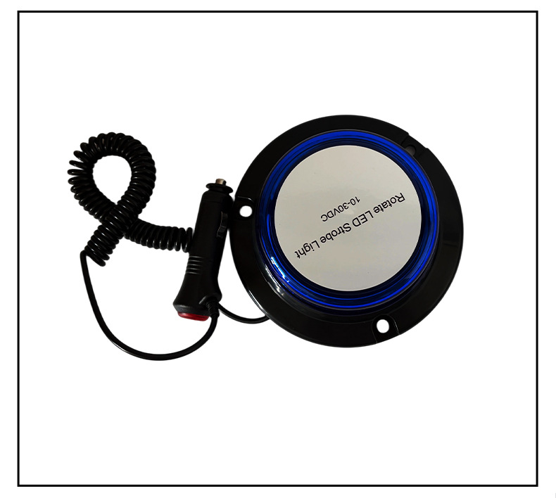 Engineering Vehicle Led Flashing Warning Light, Yellow and Blue Dual-Color Circular Vehicle-Mounted Roadblock Signal Indicator Light, in Stock