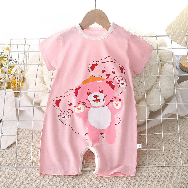 ベビー夏の純綿半袖ロンパース幼児純綿ジャンプスーツベビー夏の薄い服|undefined