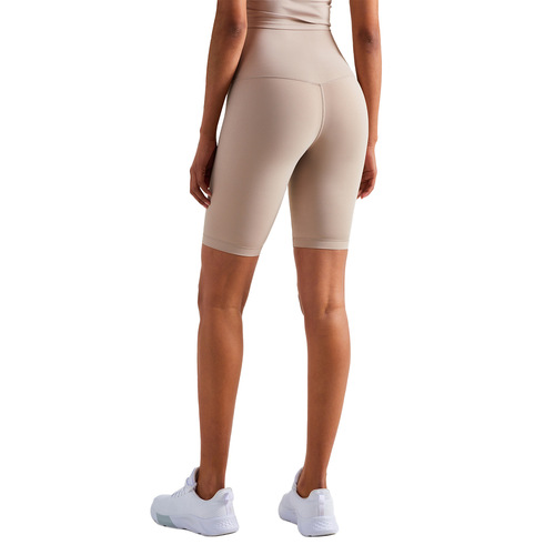 Cross-border new high-waist butt-lifting carefully selected five-point yoga pants, nude yoga wear peach pants fitness sports shorts