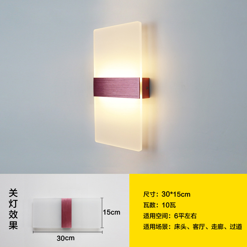 Lámpara de Pared LED de Acrílico para Dormitorio y Pasillo