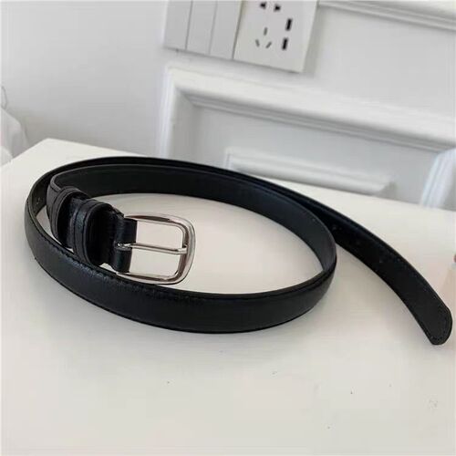 Belt women's casual versatile simple thin belt Korean style retro pin buckle dress pants belt student belt for women