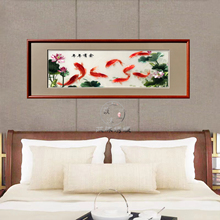 ✅苡沫刺绣纯手工4丝荷花花鸟苏绣成品挂画客厅卧室客厅中式装饰