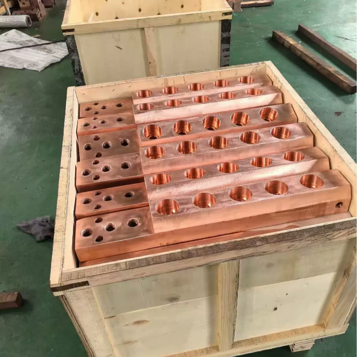 厂家定制水冷铜排多孔单孔双孔通水铜排铜接触原件铜瓦铜导电棒