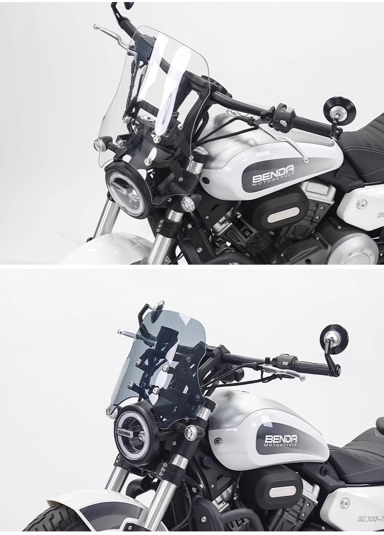 Muscle car Wolf suitable for Benda wollastonite 300 wind windshield front windshield motorcycle modification adjustable height