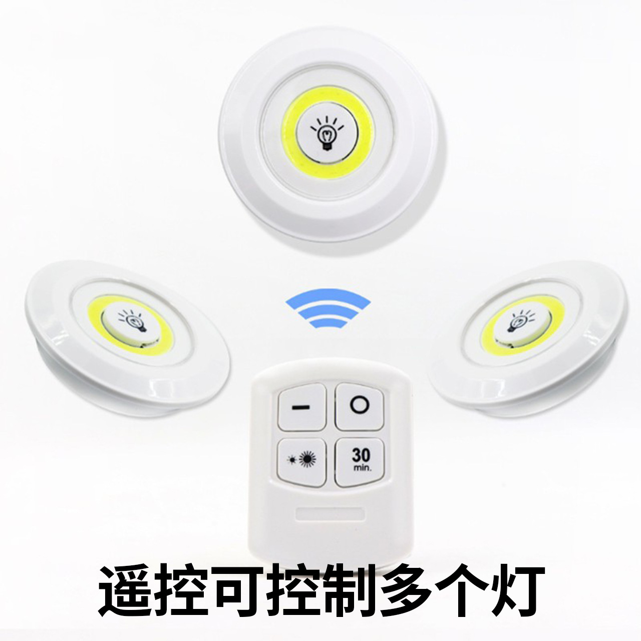 Transfronterizo COB inalámbrico control remoto lámpara de pared LED lámpara de emergencia de noche iluminación del pasillo del dormitorio armario lámpara de cabecera de cama