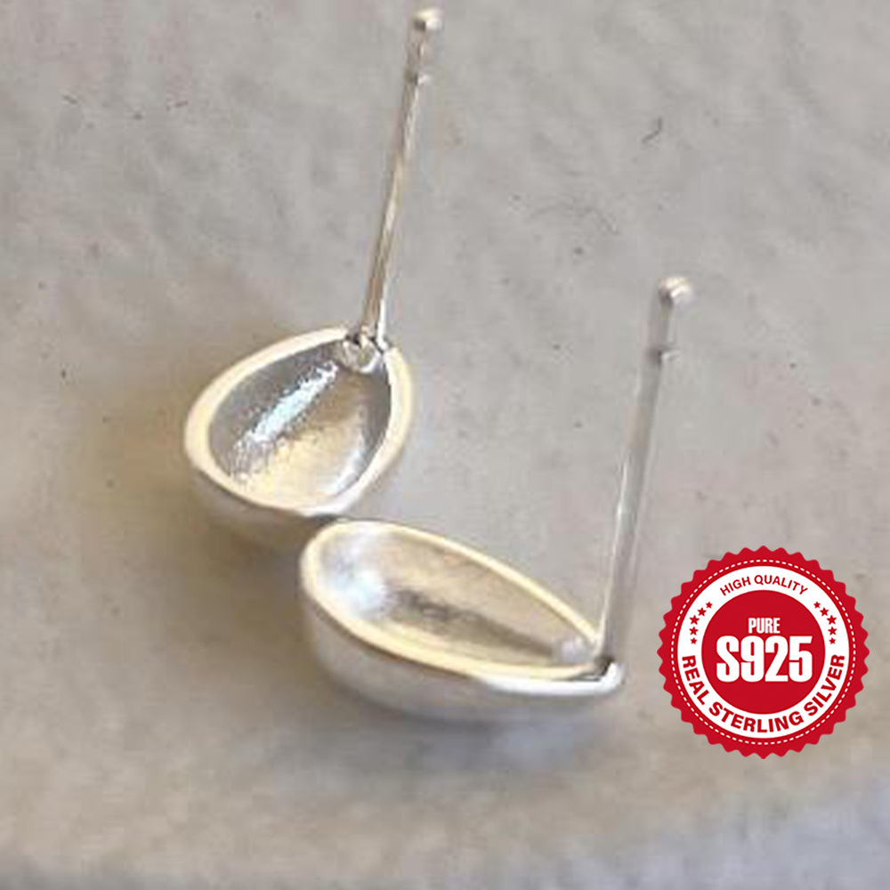 Pendientes de gota de agua de plata esterlina S925 coreano dorado de 18k Pendientes de estilo ins de moda simple femenino