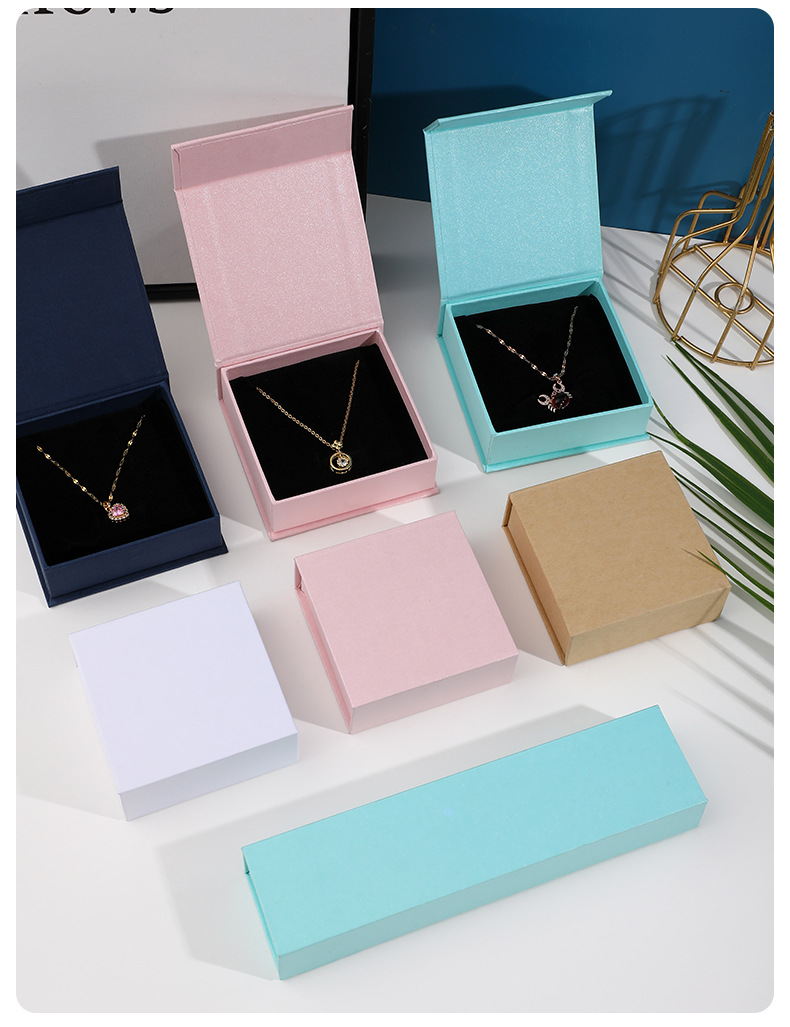 1 Pièce Papier Style Simple Du Quotidien Couleur Unie Boîtes À Bijoux display picture 1