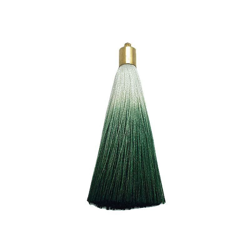 Hair accessory with tassels handmade, pendant, earrings, material, accessories, 7cm, gradient