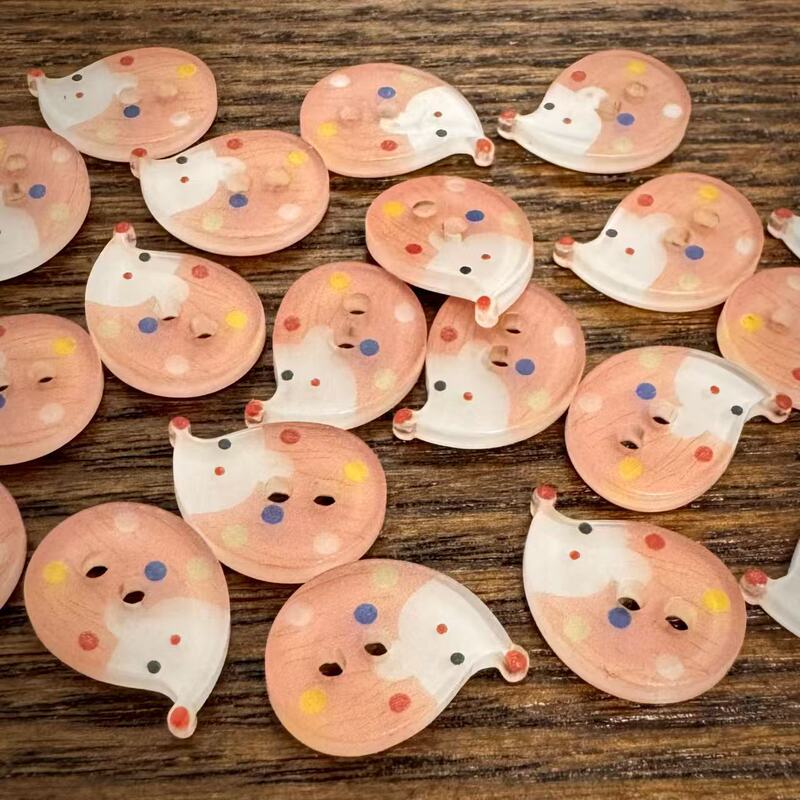 波点小刺猬卡通扣子手工diy制作树脂纽扣可爱手作衬衫扣子装饰扣|undefined