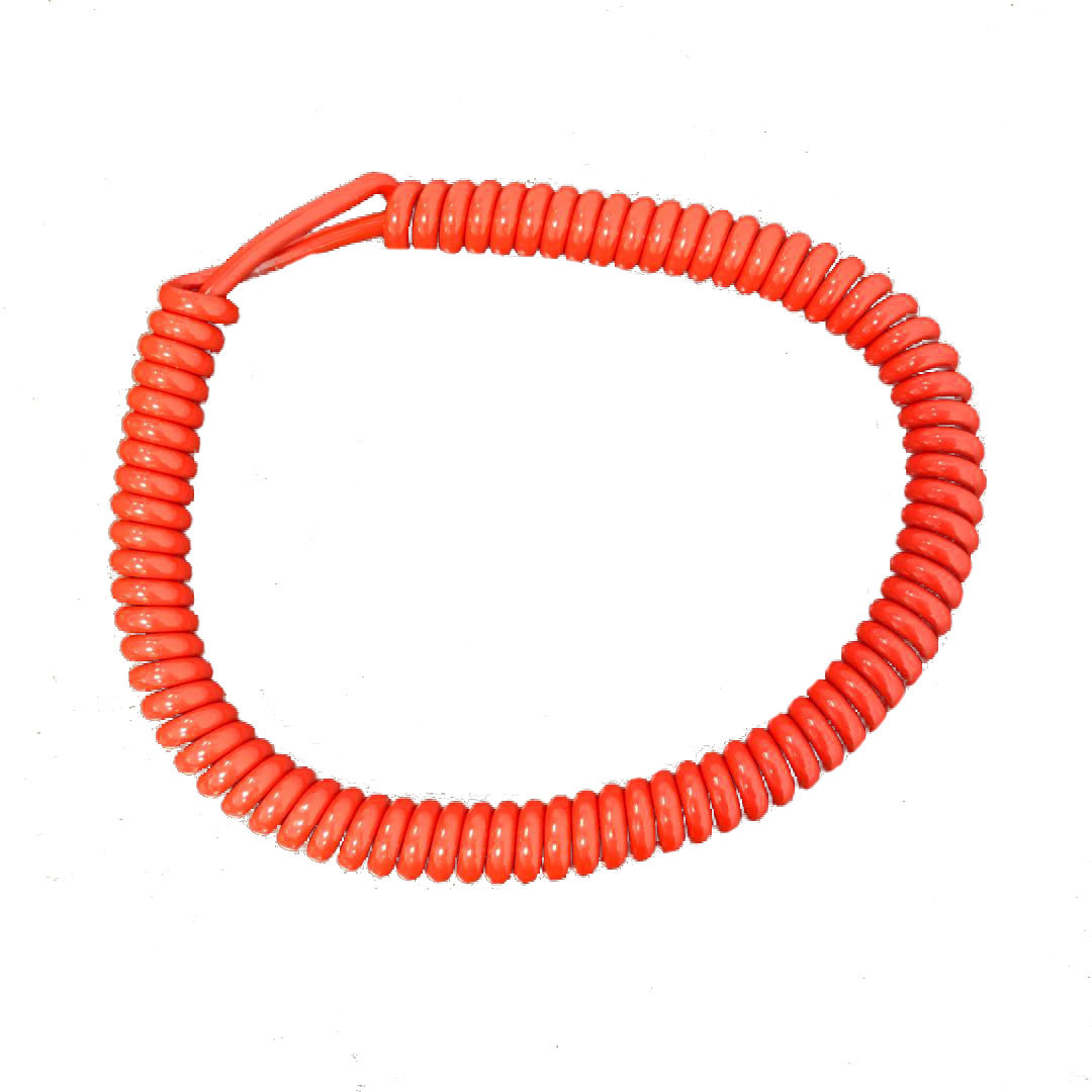 供应绝黄色2芯1.0平方弹簧线螺旋线TPU多芯弹簧线