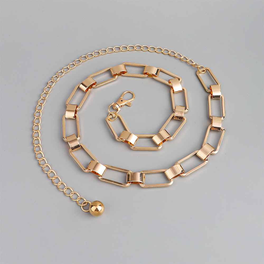 Metal Material Punk Solid Color Metal Wholesale Waist Chain