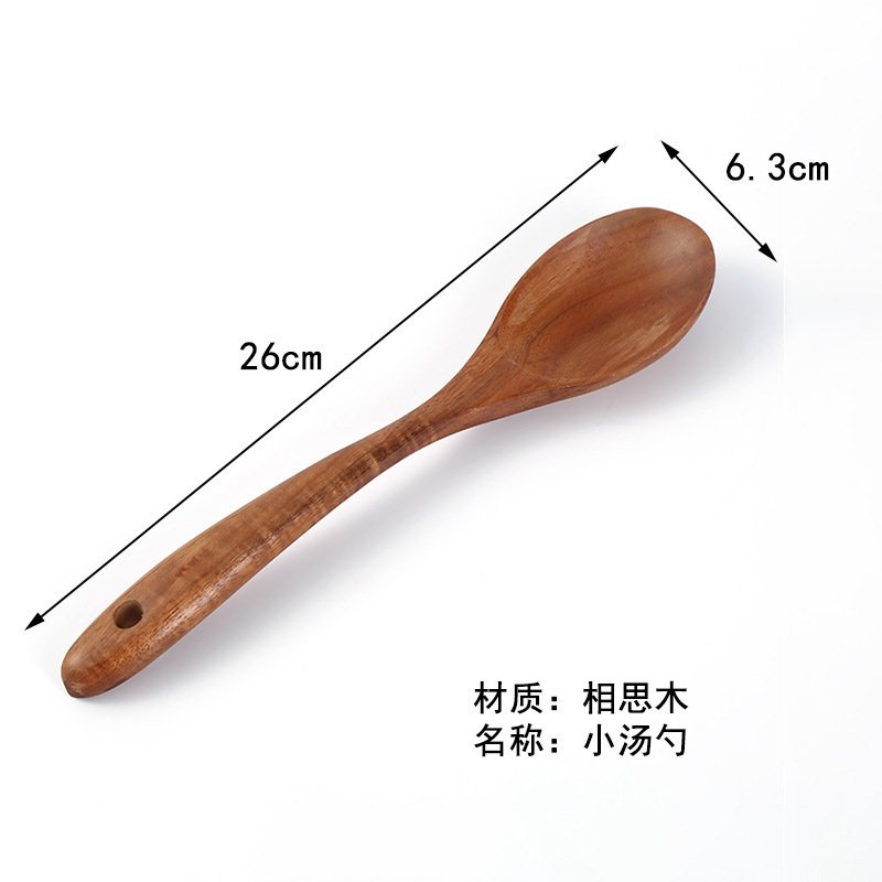 アカシア材のスパチュラとスプーンのセット、キッチン用品、炒め物用、焦げ付き防止、木製スパチュラ、木製スプーン、ご飯用スパチュラ、天然木のスパチュラ|undefined