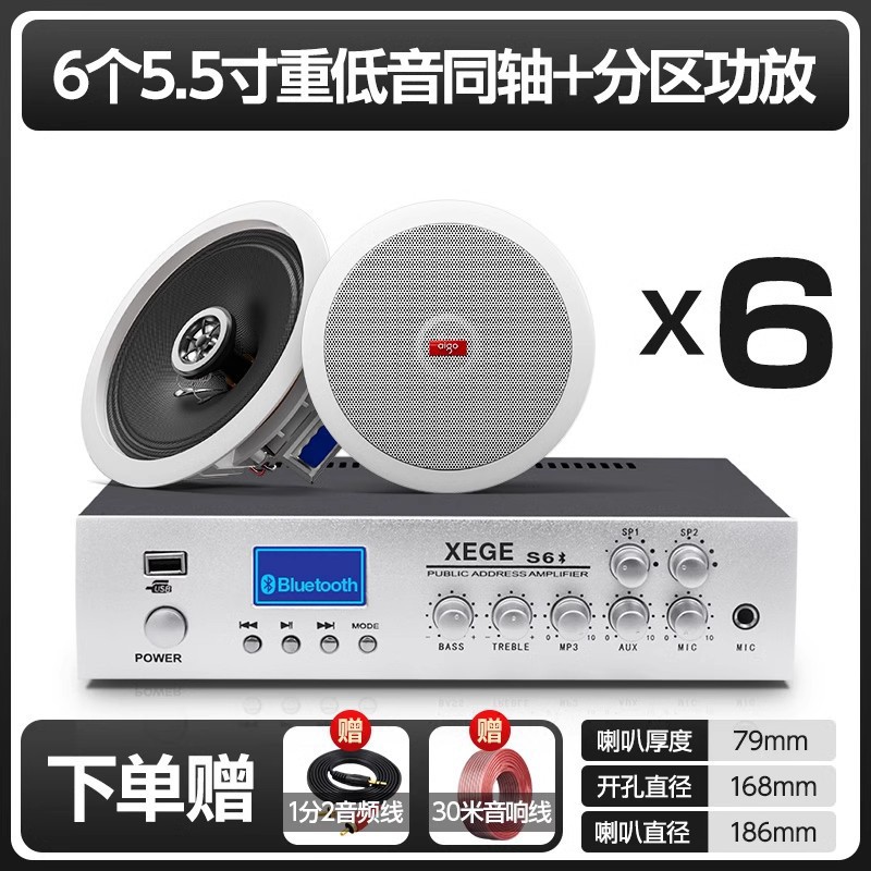 Sistema de Altavoces de Techo con Conexión Bluetooth para Música de Fondo
