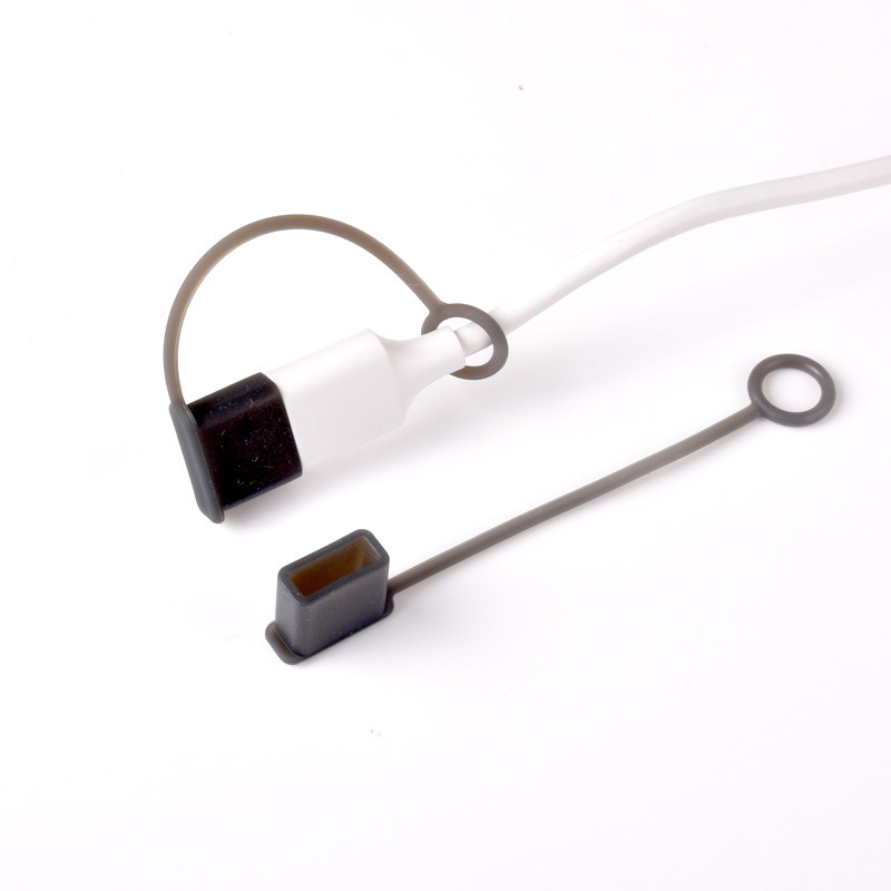 シリコンゴムusb a公プラグ保護カバーロープ付きusbデータケーブル防塵カバー|undefined