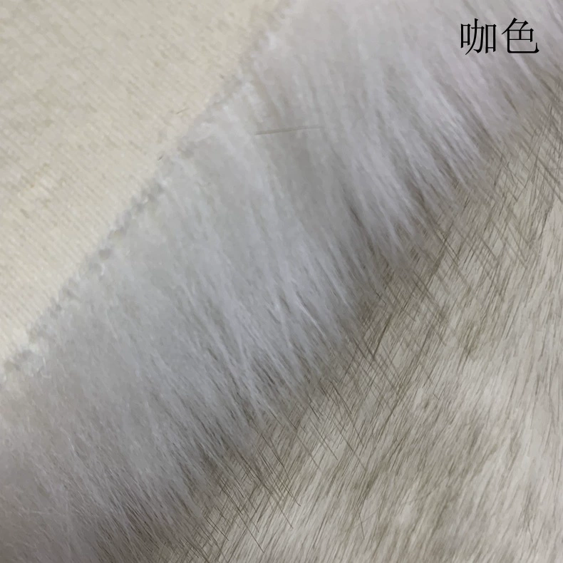 Высокоquality mimic fox hair tadpole hair белая окрашенная длинная плюшевая искусственная пушистаяImitation fur ткань одежды