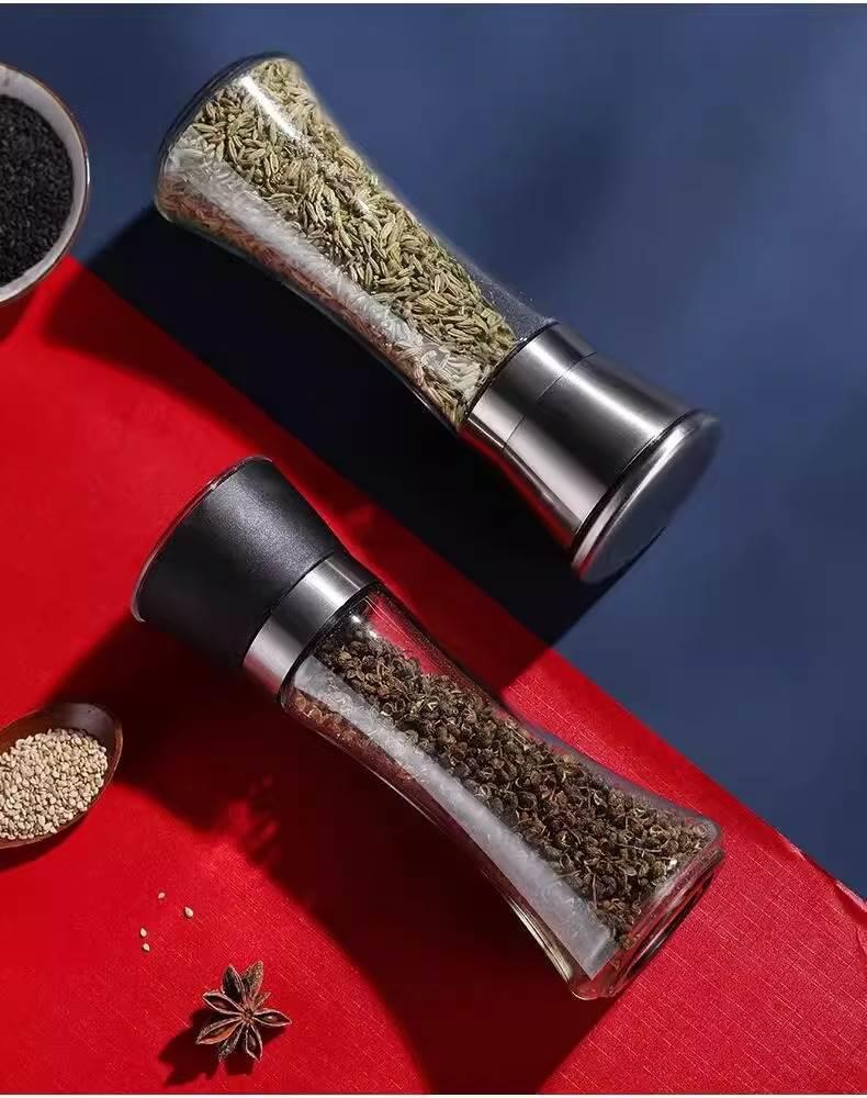 Stainless Steel Manual Pepper Grinder Set Ceramic Core for Black Pepper Sichuan Peppercorn and Kitchen Spices details