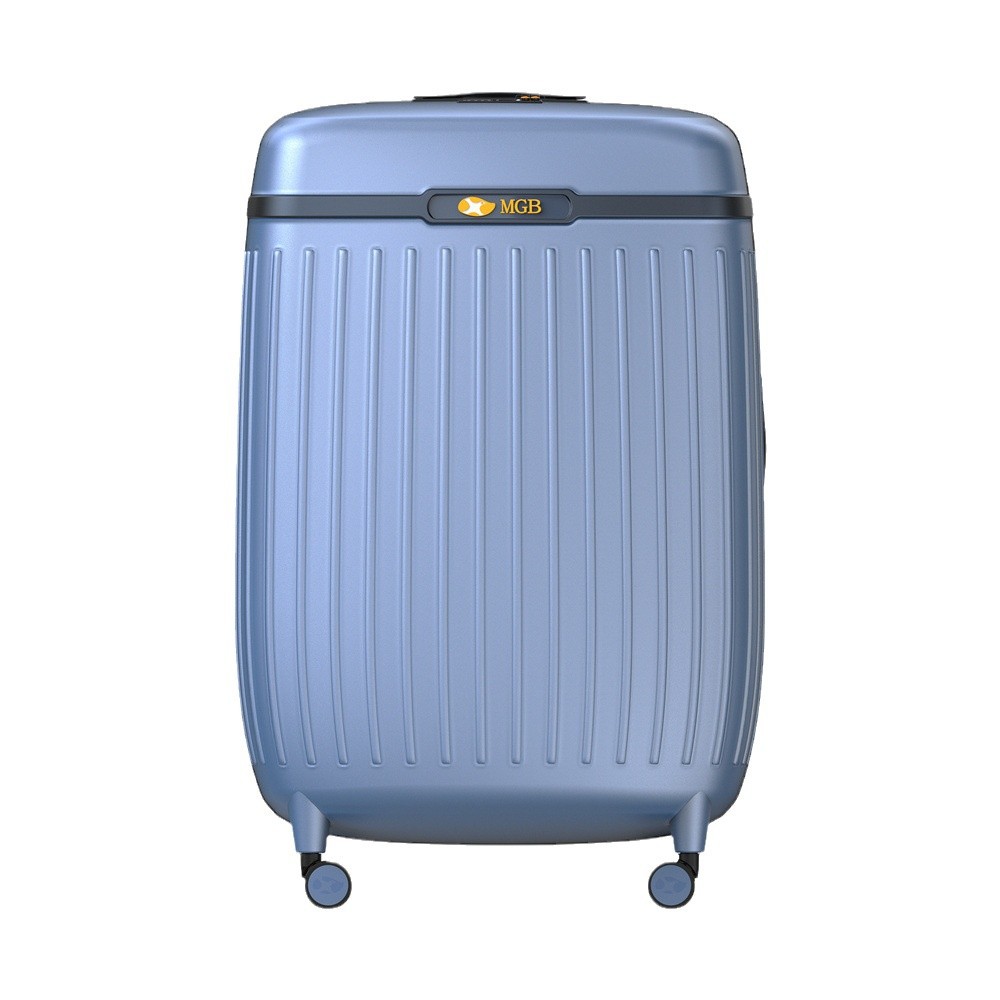 Vali ABS vân dọc mờ 22-24 inch bánh xe đa hướng chịu mài mòn — Màu xanh lam
