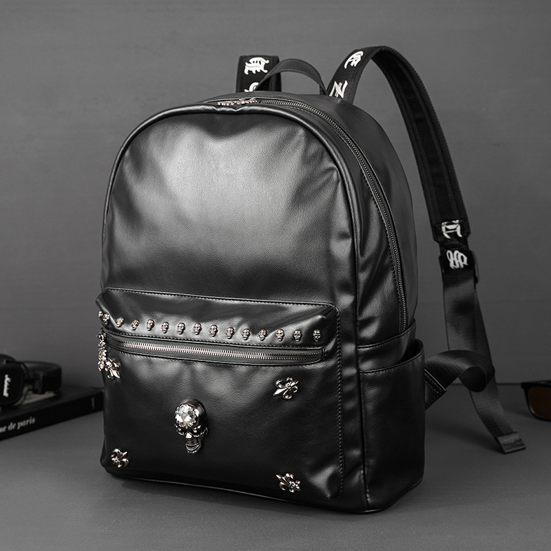 Zaino 2023 Zaino da esterno di grande capacità alla moda dei nuovi uomini Personalizzato Fantasma Testa Studente universitario Zaino Borsa per computer personalizzata_voghion.com