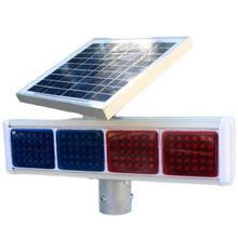 太阳能爆闪警示灯交通信号灯双面四片频闪灯道路LED灯