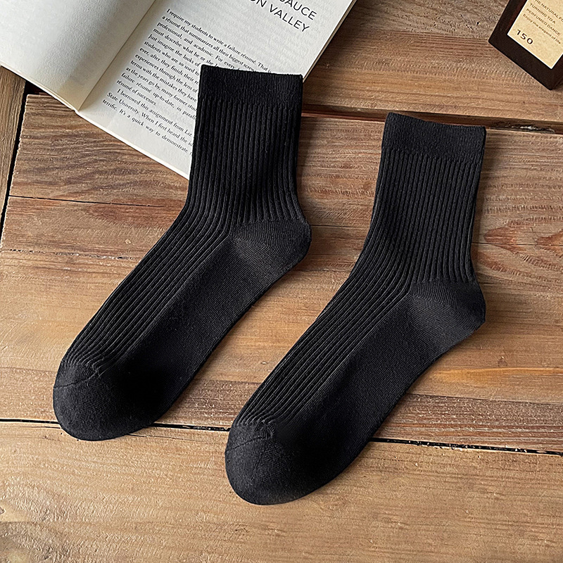 Calcetines para hombre Calcetines finos de verano Calcetines para hombre, desodorante y absorbente de sudor, calcetines de algodón de color sólido de doble aguja, calcetines Zhuji