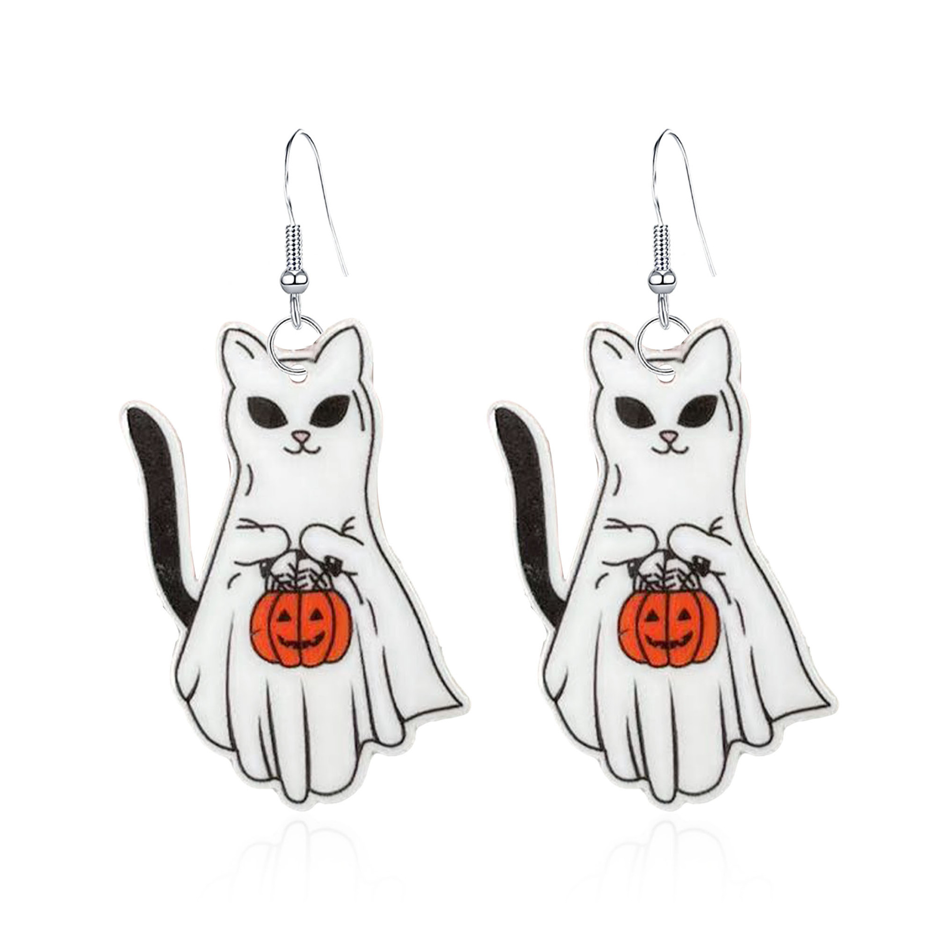 Acrylic cartoon ghost earrings
