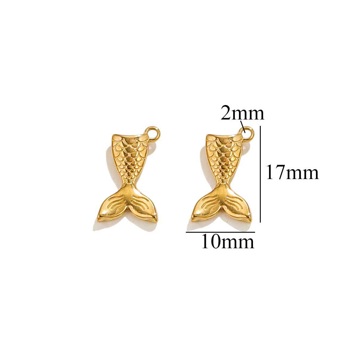 Accesorios de joyería de bricolaje colgante de la serie océano de acero inoxidable sirena concha mar estrella pulsera collar colgante