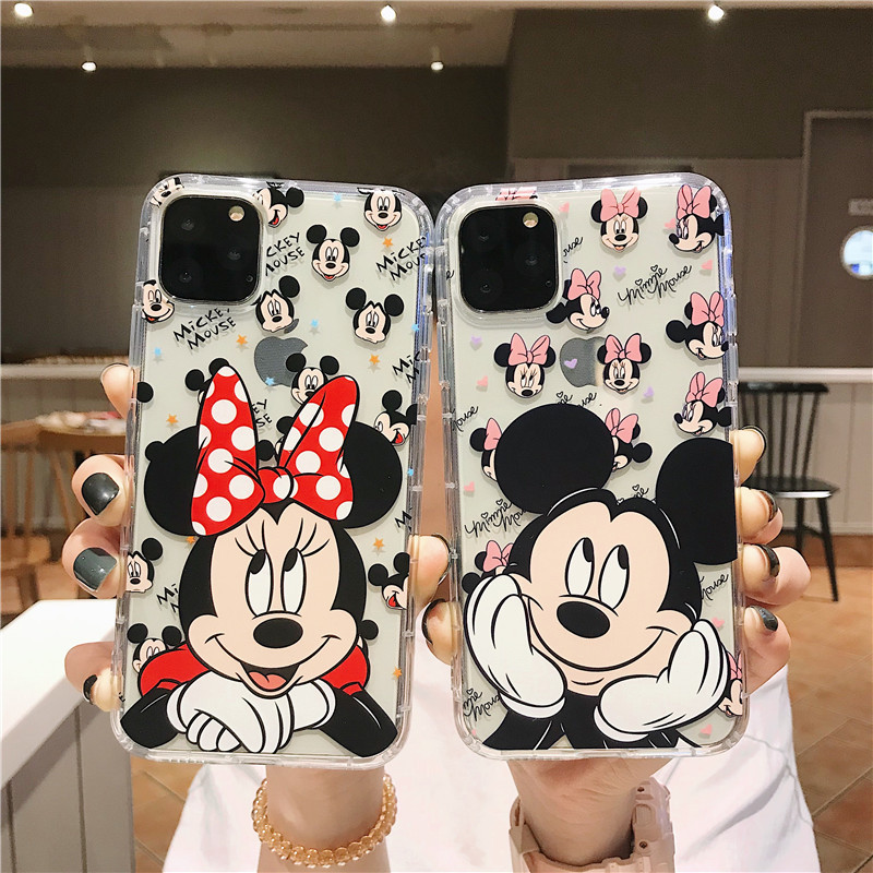 Mickey Minnie para Apple 12 caja del teléfono iPhone13promax funda protectora 11 todo incluido creativo 15 hembra
