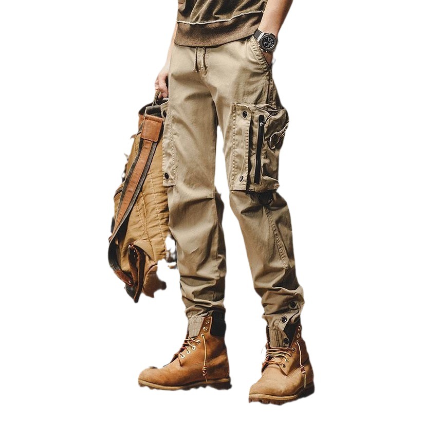 Pantalones de herramientas estadounidenses para hombres rectos otoño 2024 nueva función urbana al aire libre cercanías montaña pantalones casuales tácticos