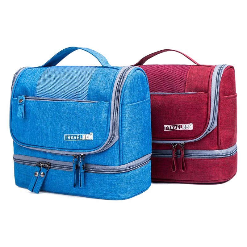 Runhui-bolsa de aseo para viaje con separación en seco y húmedo, bolsa de almacenamiento de cosméticos, bolsa de cosméticos de gran capacidad para mujer