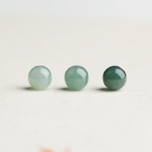 Natural Burma A Jade Beads High Waxy Small Ice Oil Green Beads DIY Necklace Bracelet Accessories