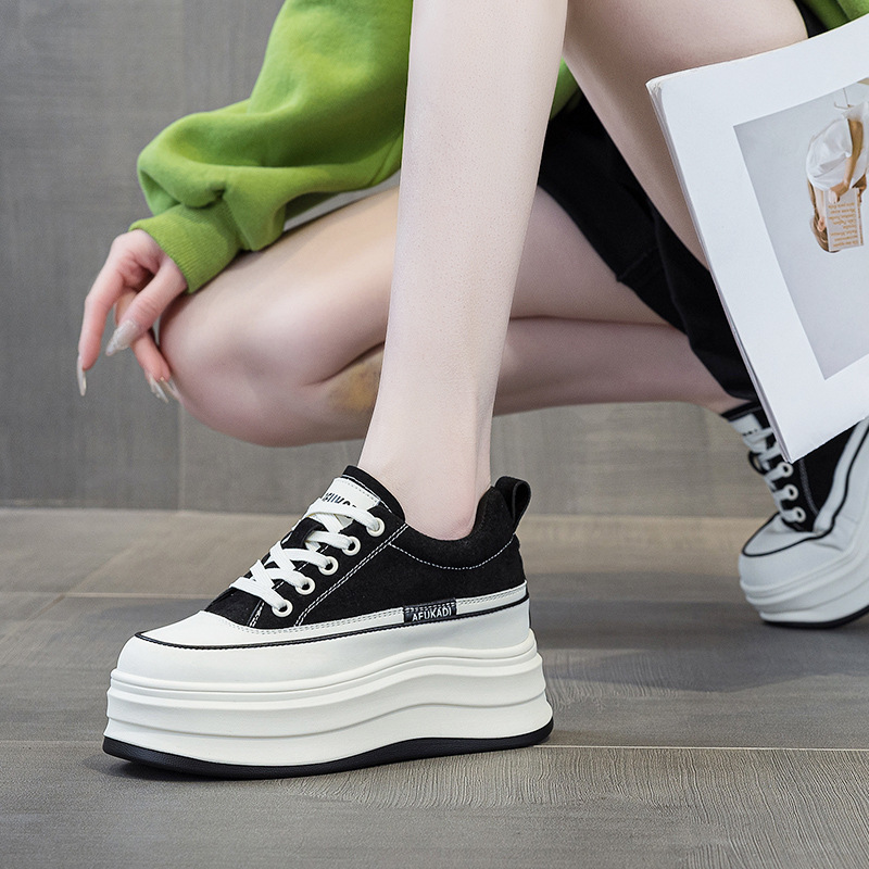 Women's Height-Increasing Shoes 8cm Thick-Soled Invisible Small Spring and Summer Breathable Versatile Casual Sports Sneakers Trendy Wholesale