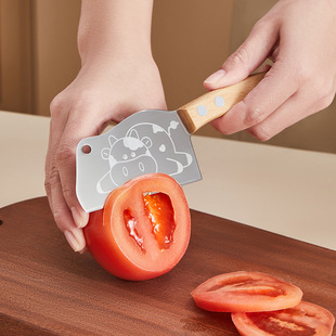 Stainless steel children's fruit knife household kitchen food supplement vegetable cutter student dormitory mini vegetable cutter wholesale