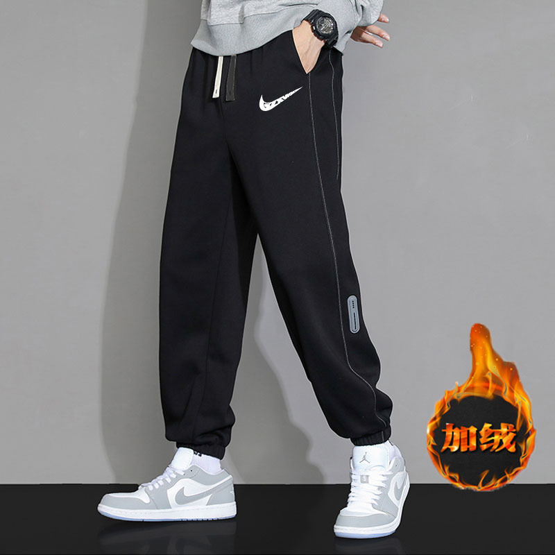 Men's Clothing 2025 Autumn and Winter Joggers Couple Spring New Style Cuffed Sweatpants Men's Fleece-Lined Thickened Warm Casual Pants