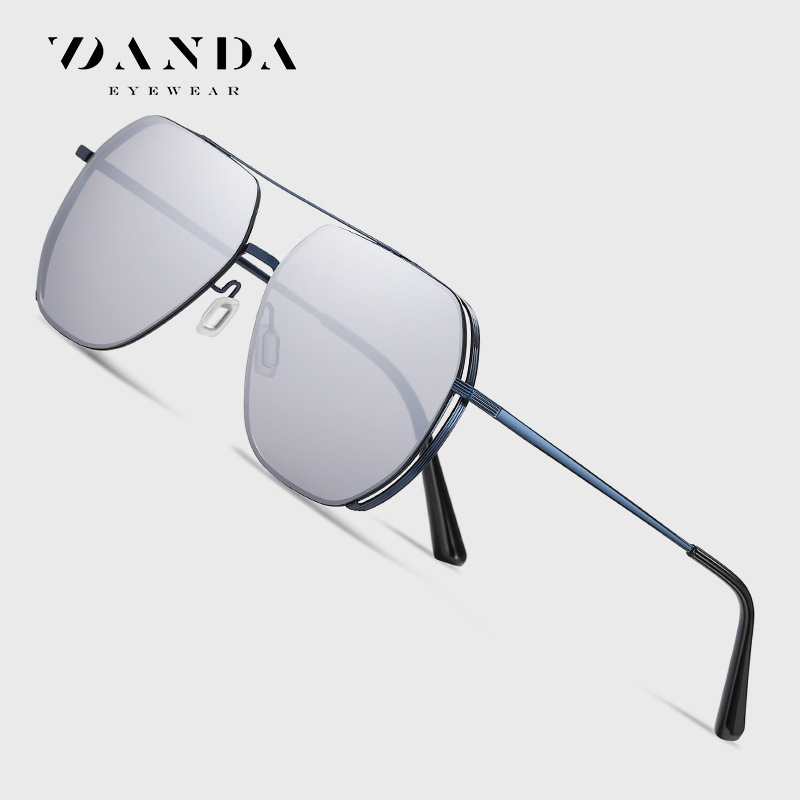 Gafas de sol Tiktok hombres gafas polarizadas JS8515 conductores de conducción a prueba de UV moda multilateral gafas de sol coloridas