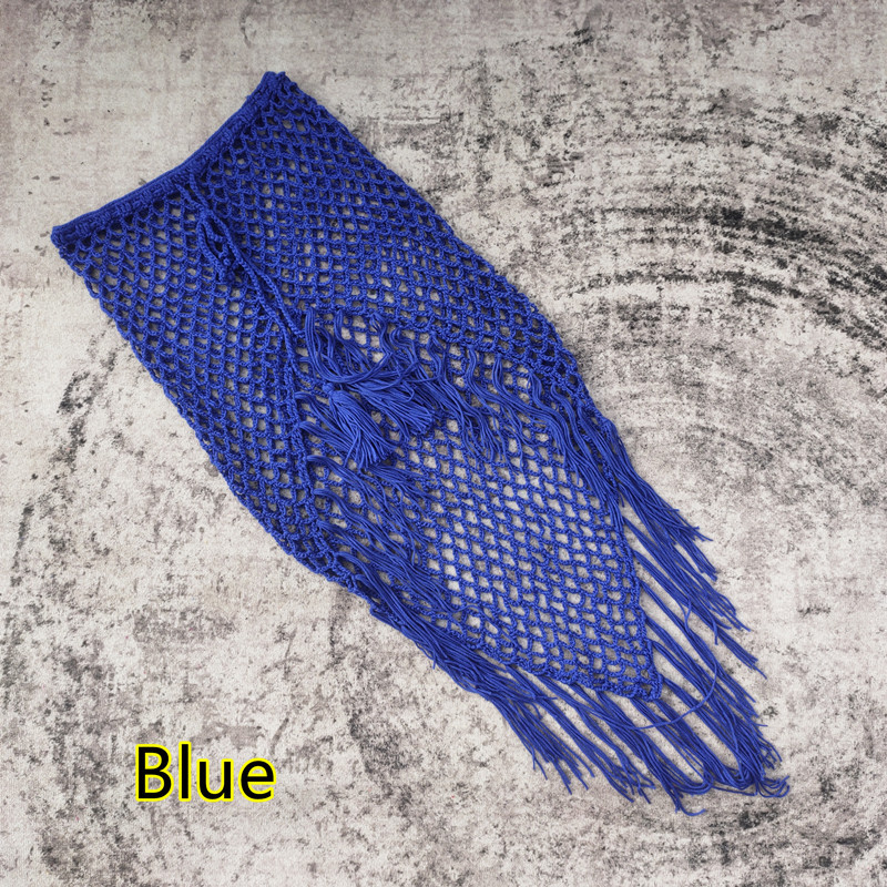 Boho strandklänning med fransar och fishtail-fåll för damer_voghion.com