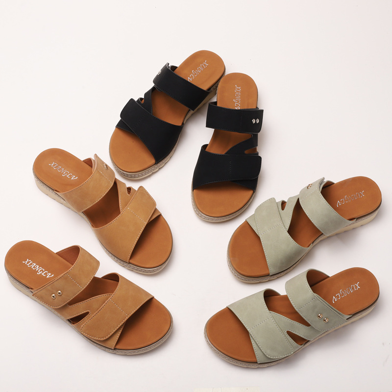 Fashion Bohemian Outdoor Sandals New Summer Lightweight Casual Simple Wedge Shoes_vogvips.com